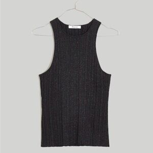 Madewell Charcoal Ribbed Sleeveless Top